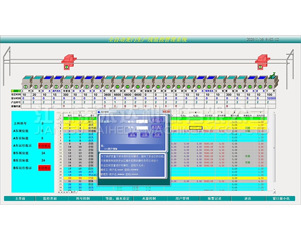 自贡全自动龙门生产线监控管理系统